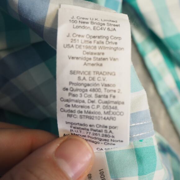 J Crew Flex Wrinkle Free Plaid Button Down Men's Size L Slim Fit Cotton Elastane - Picture 11 of 12